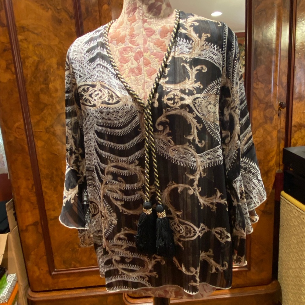 Women's Black and Gold Jacket